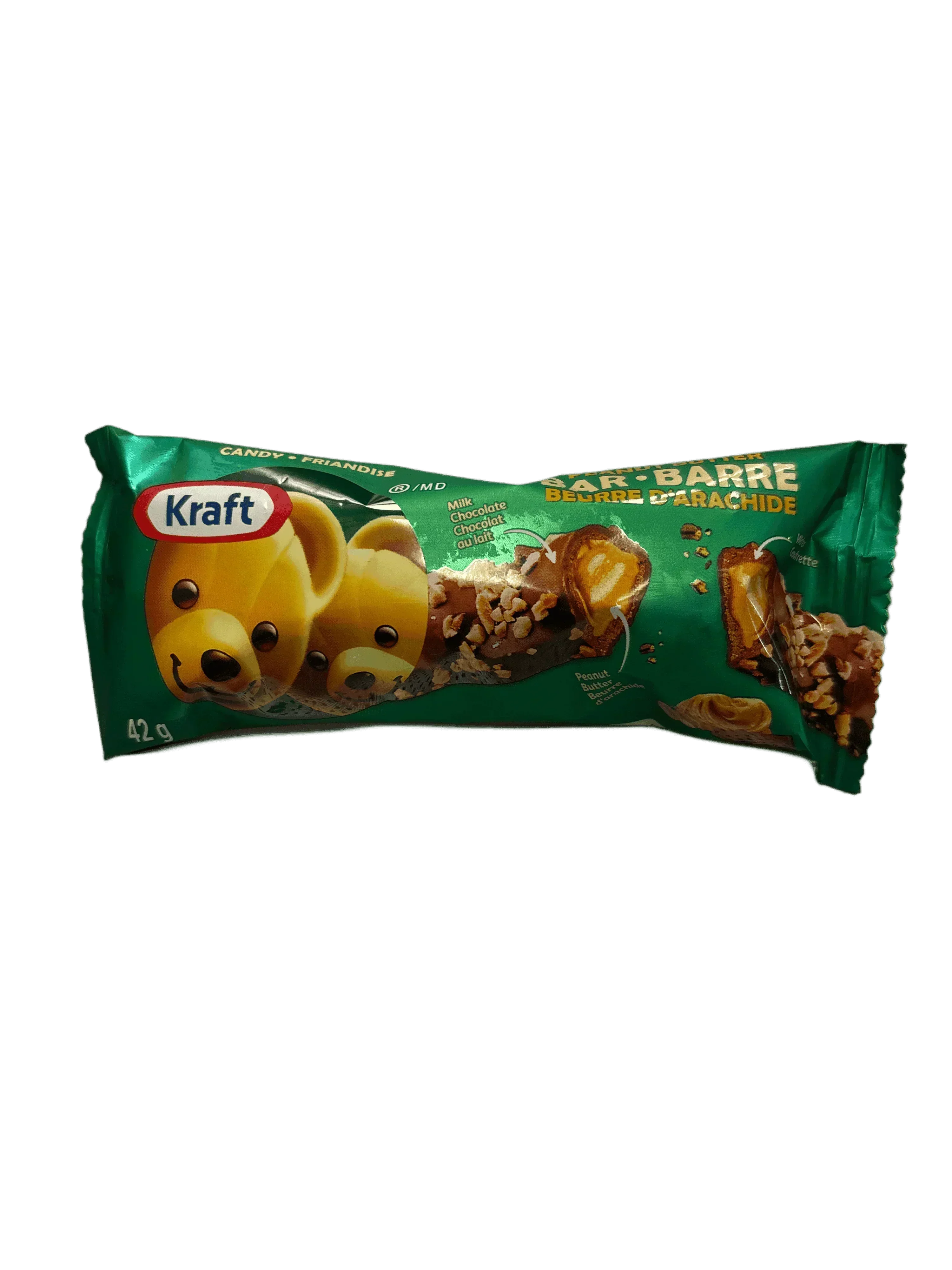 Kraft Milk Chocolate Peanut Butter Bar 42G - Canadian Edition
