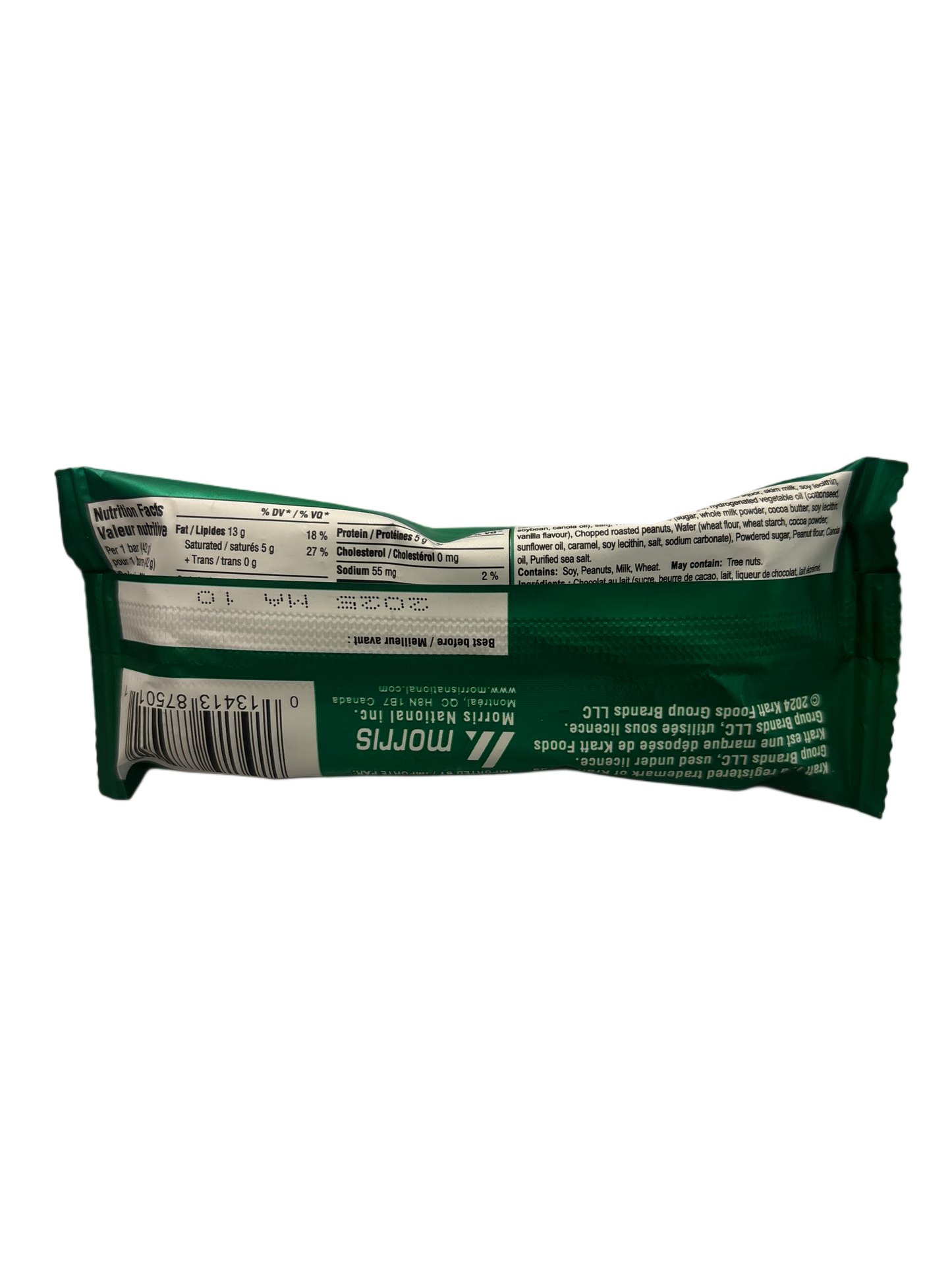 Kraft Milk Chocolate Peanut Butter Bar 42G