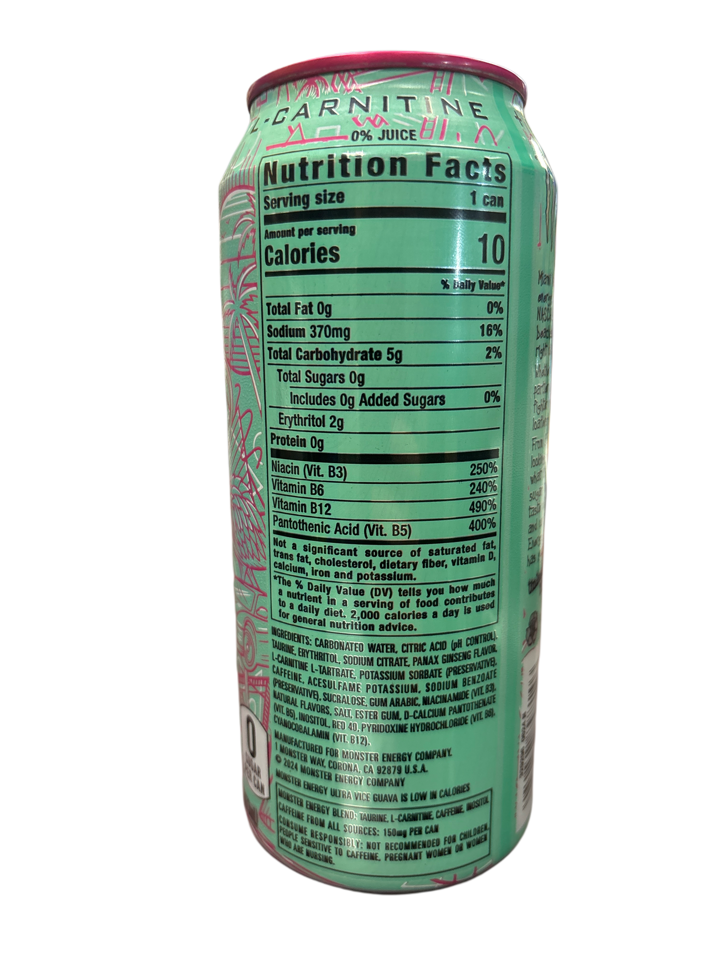 Monster Energy Zero Sugar Ultra Vice Guava 16OZ