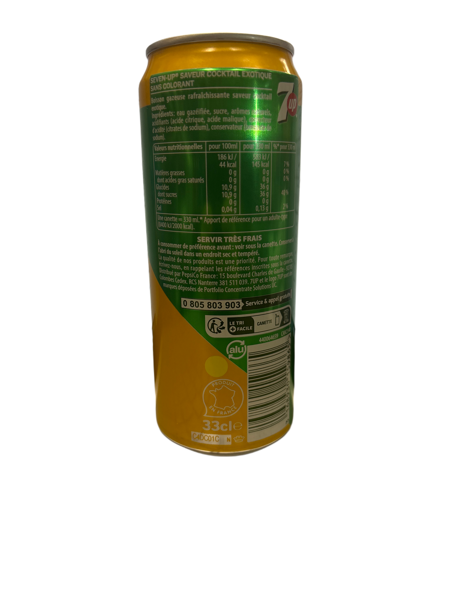 7UP Saveur Exotique 330ML - France Edition