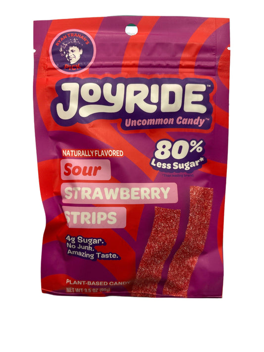 JOYRIDE Uncommon Candy Sour Strawberry Strips 3.5OZ