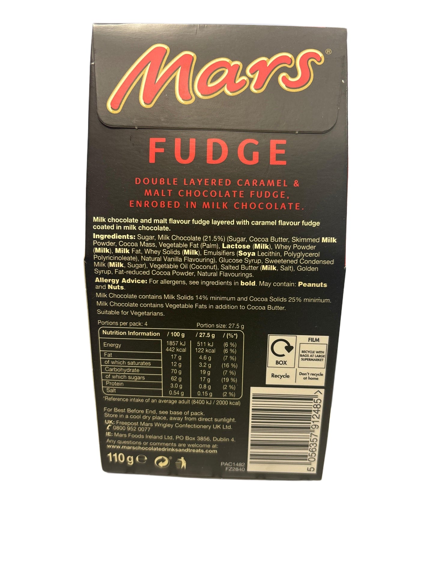 Mars Fudge Double Layered Caramel Chocolate 110G