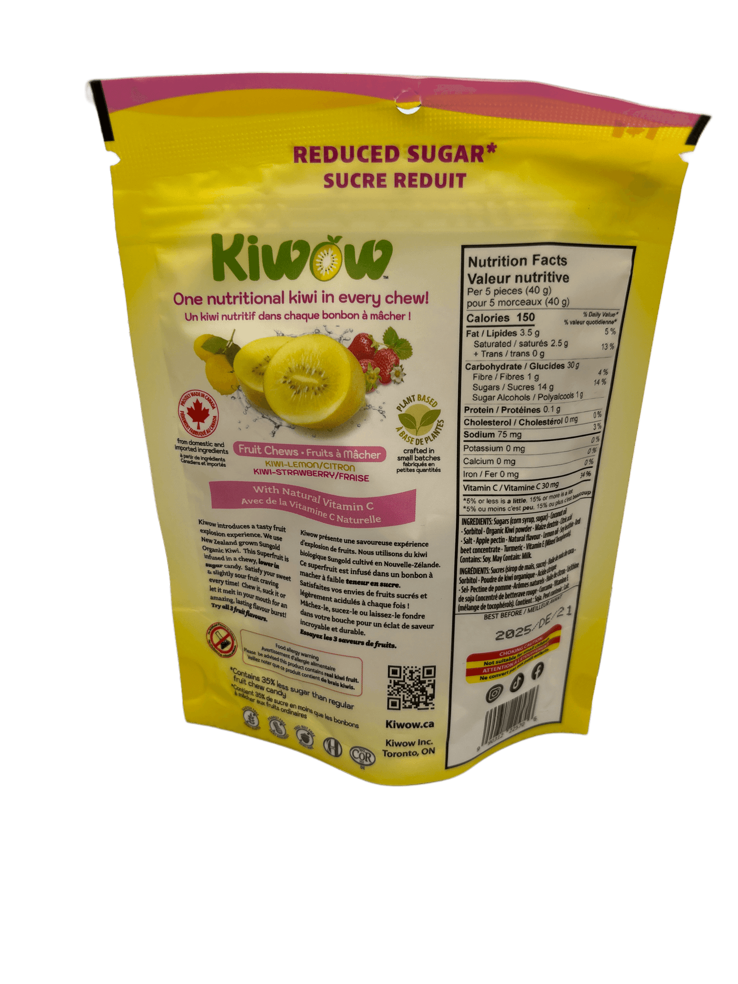 KIWOW Mixed Fruit Candy Bag 100G - Canada Edition