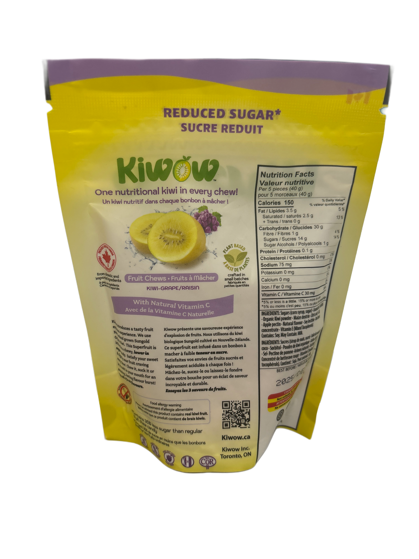 KIWOW Kiwi Grape Candy Bag 100G - Canada Edition