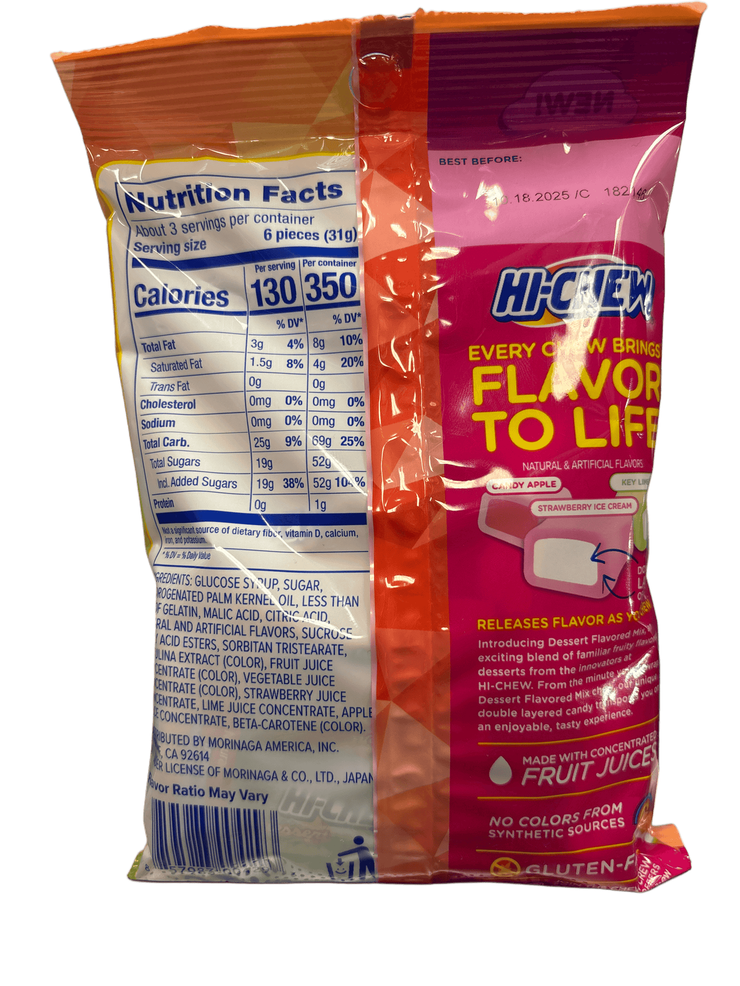 HI-CHEW Dessert Mix Candy Bag 3OZ