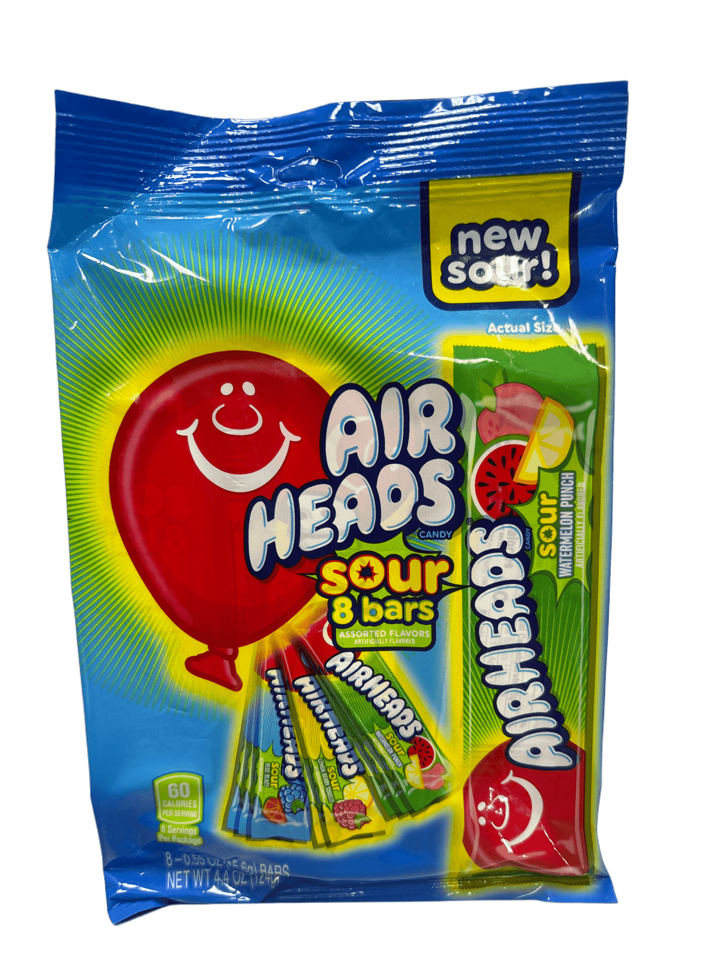 Airheads Sour 8 Bars Candy Bag 4.4 OZ