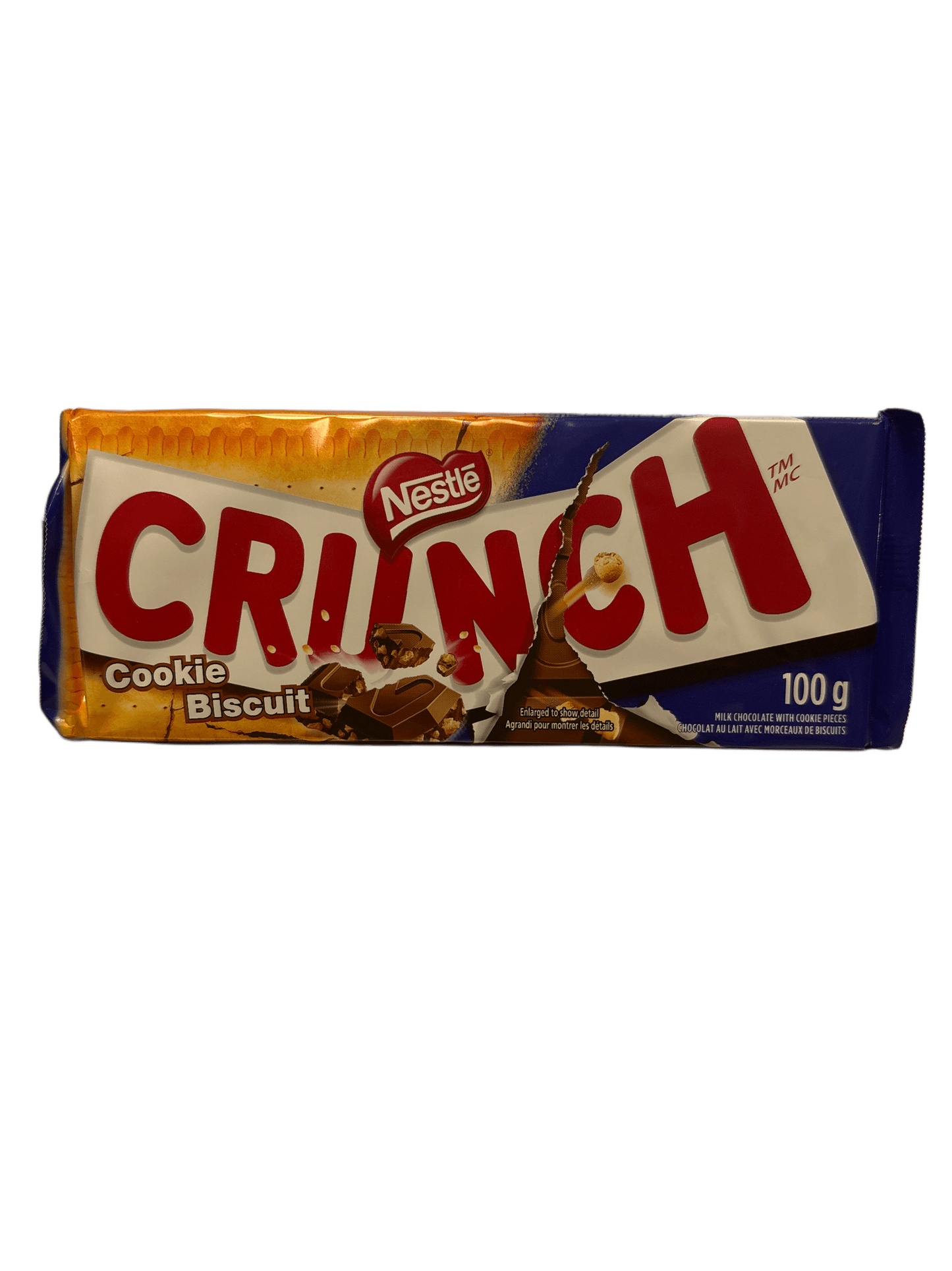 Nestle CRUNCH Cookie Biscuit Chocolate Bar 100G