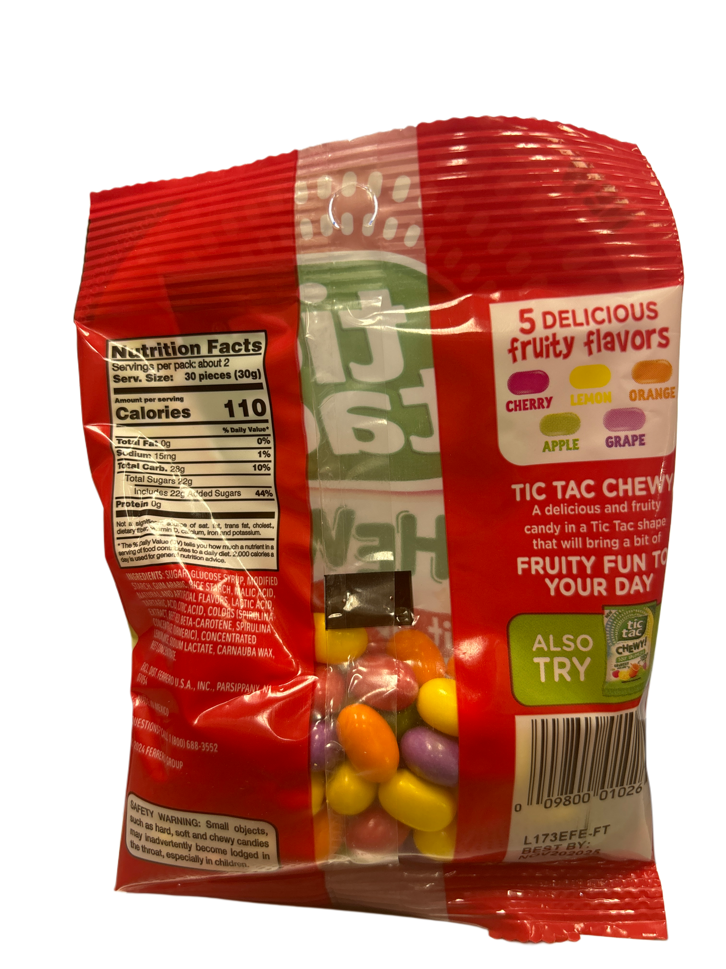 Tic Tac Chewy! Fruit Adventure Candy Bag 2.8OZ