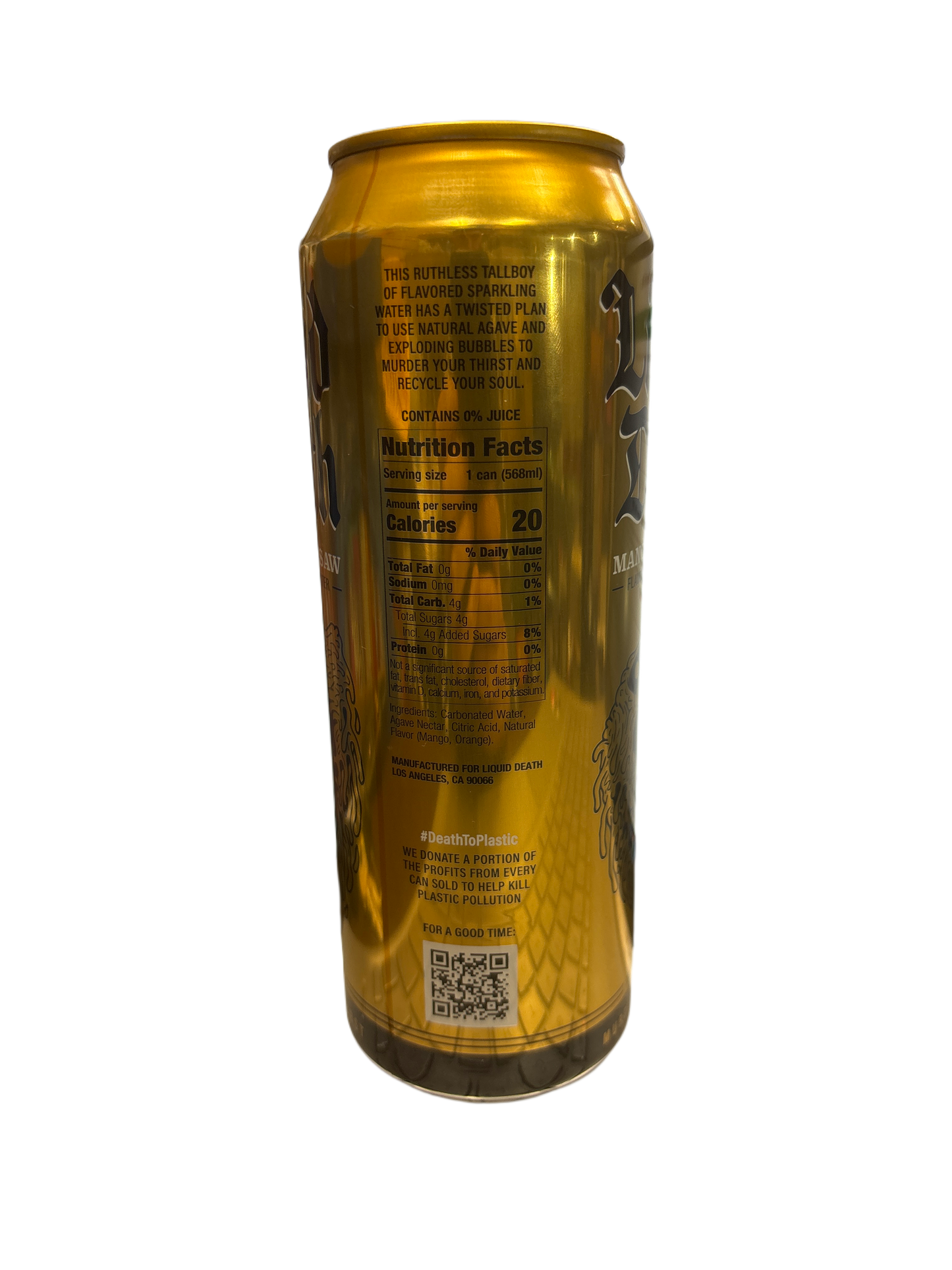 Liquid Death Mango Chainsaw Drink 568ML