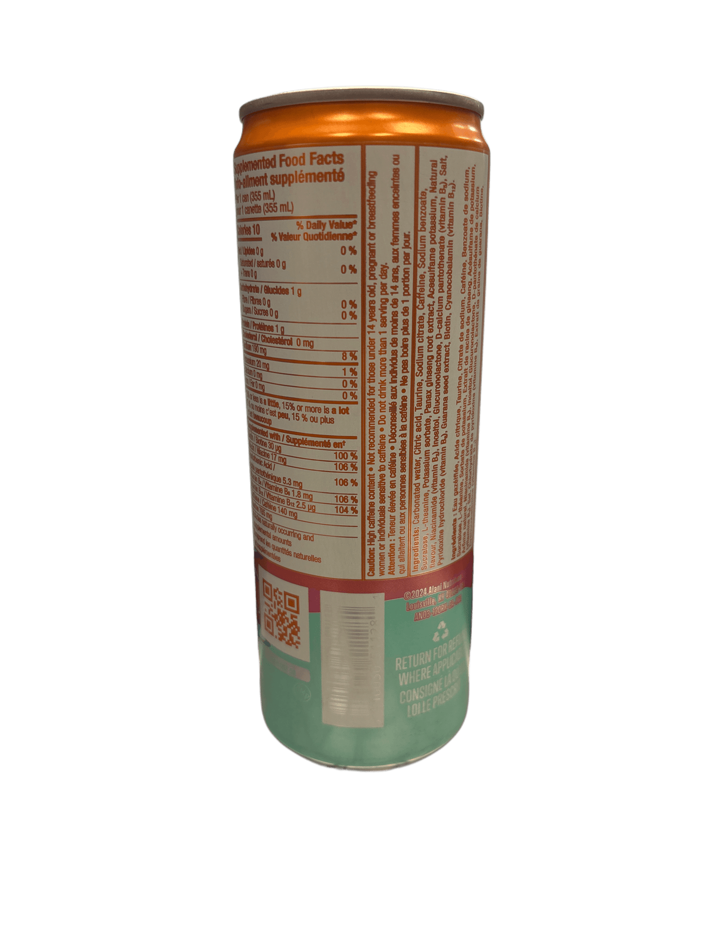 Alani Nu Orange Kiss Energy Drink 355ML