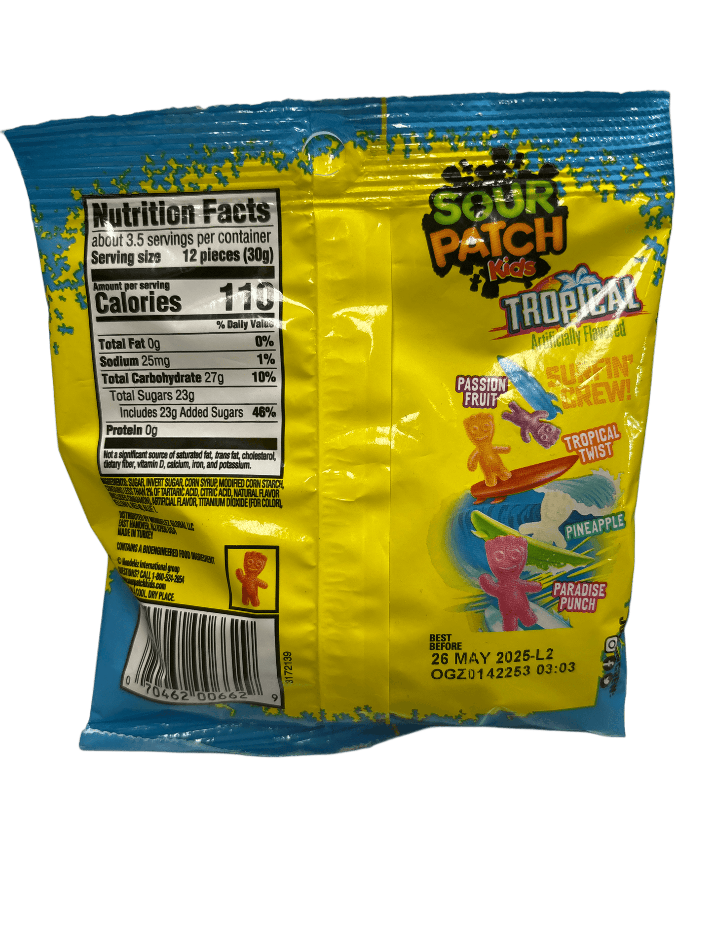 Sour Patch Tropical Candy Bag 3.6OZ