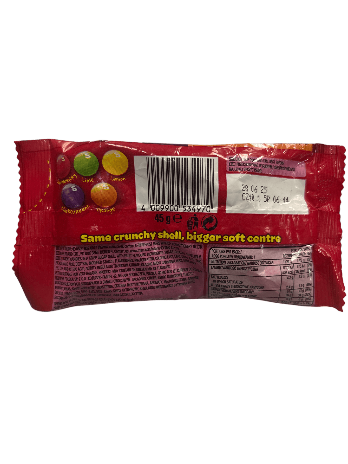 Skittles Giants Candy Pack 45G