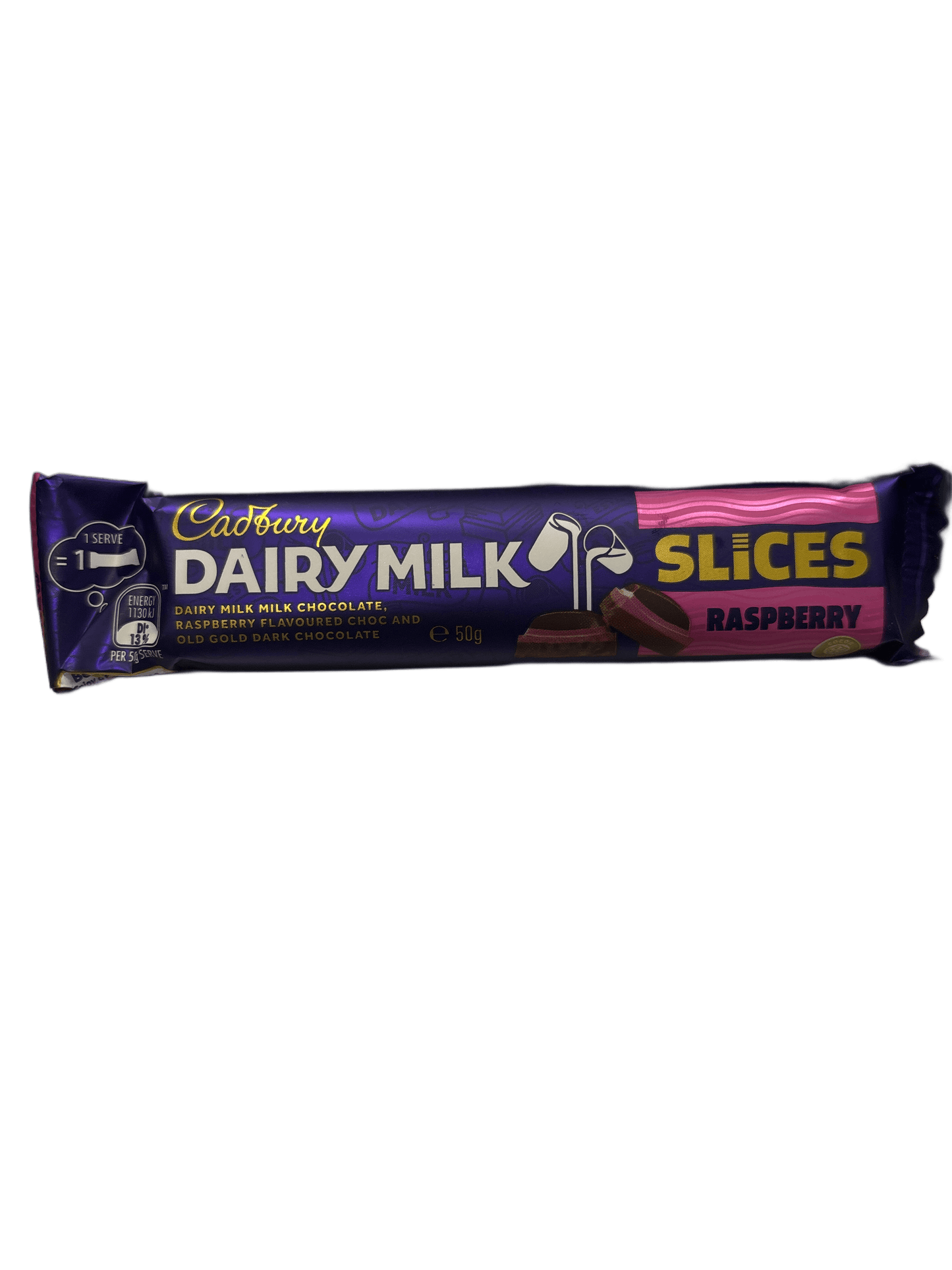 Cadbury Dairy Milk Slices Raspberry Milk Chocolate 50G