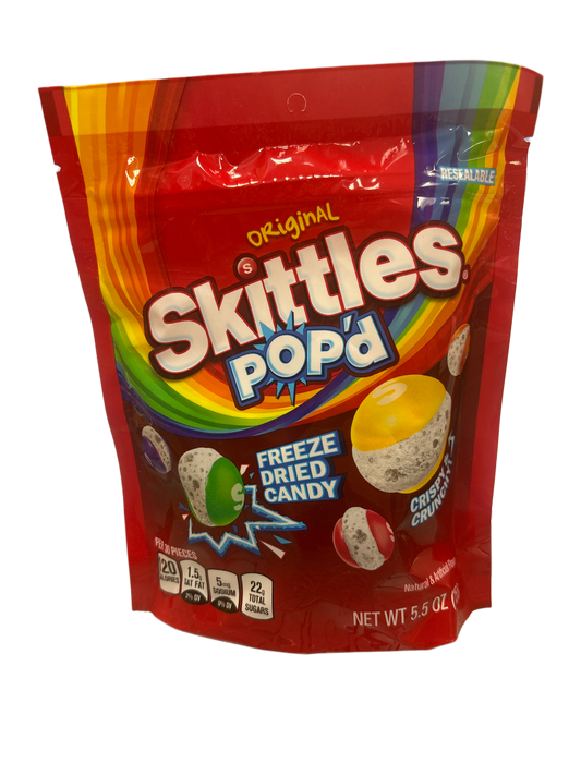 Skittles Original POP'D Freeze Dried Candy Bag 5.5OZ