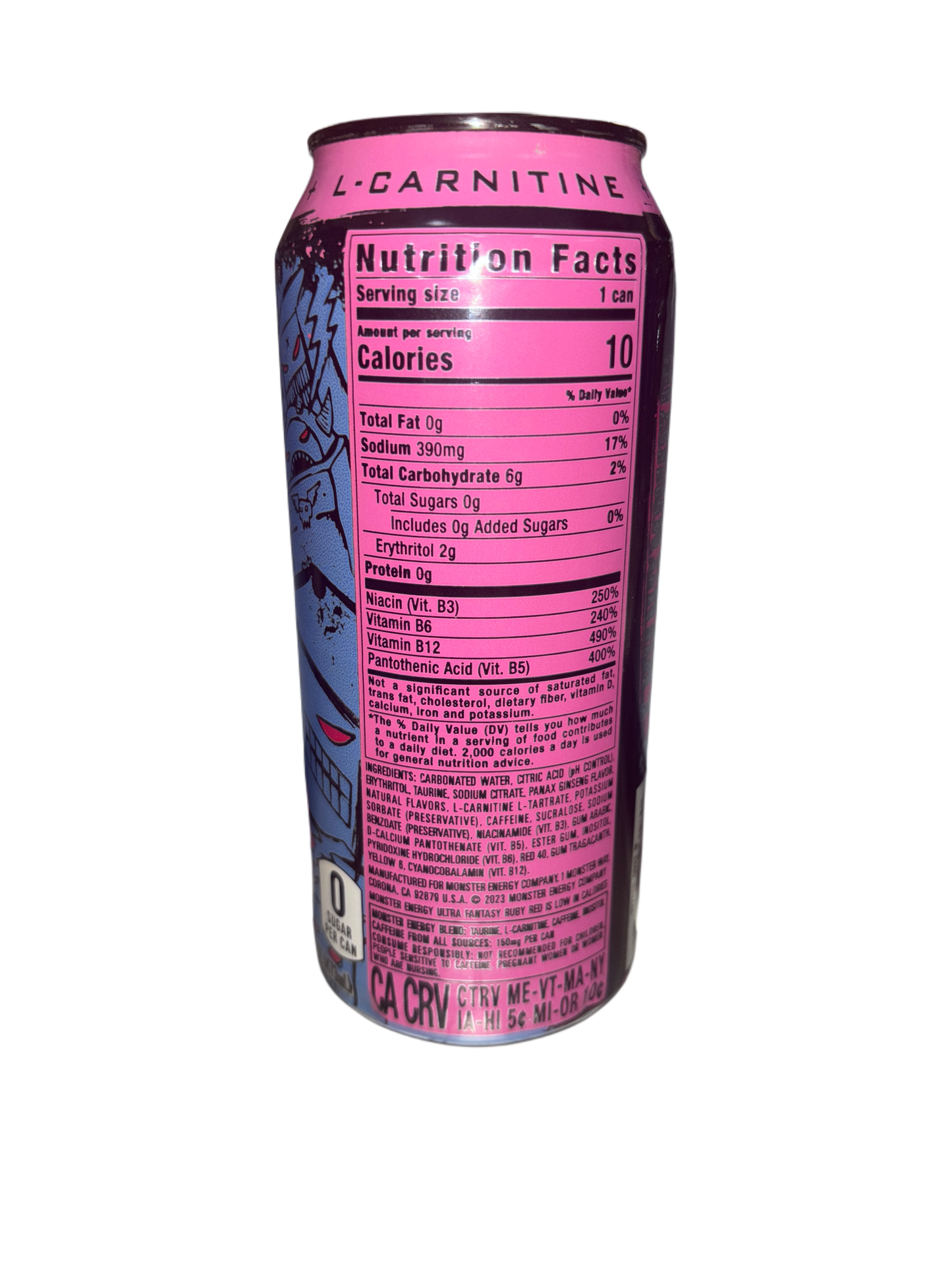 Monster Energy Zero Sugar Ultra Fantasy Ruby Red Drink 473ML