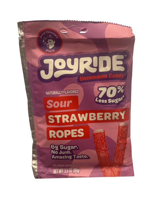JOYRIDE Uncommon Candy Sour Strawberry Ropes 3.5OZ - U.S Edition
