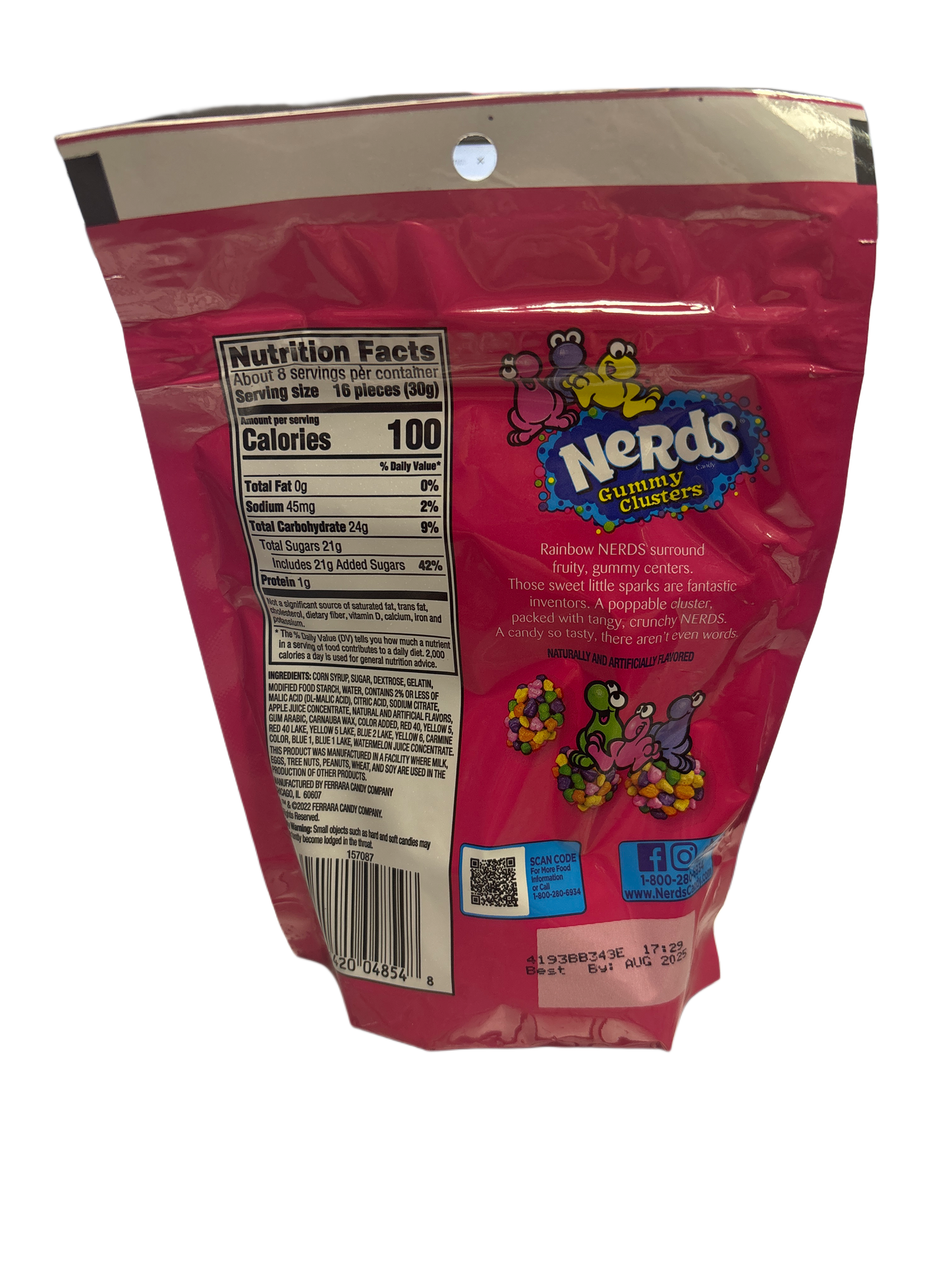 Nerds Gummy Clusters Rainbow Candy Bag 8OZ