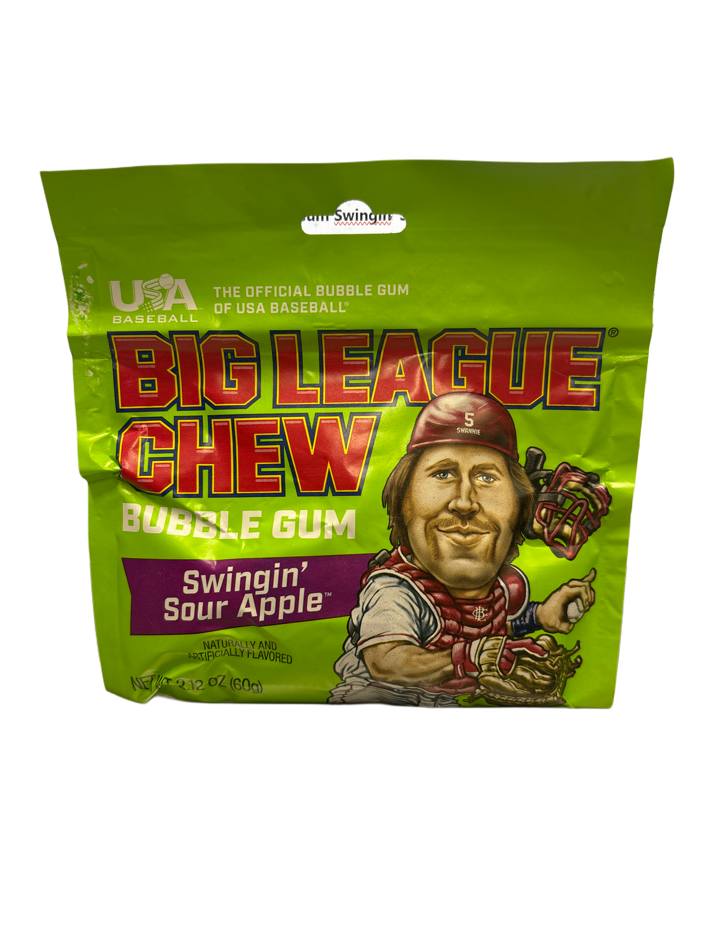 Big League Chew Bubble Gum Swingin' Sour Apple 2.12OZ