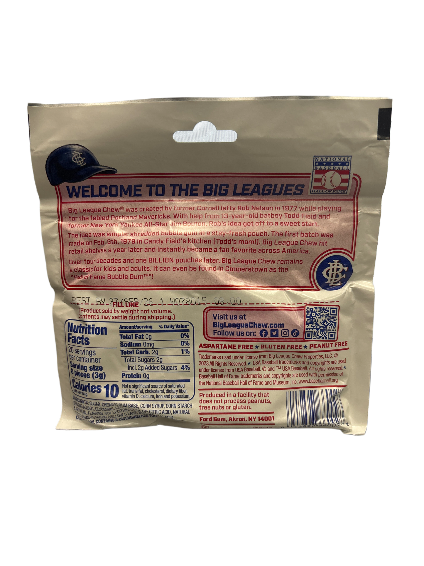 Big League Chew Bubble Gum Swingin' Sour Apple 2.12OZ