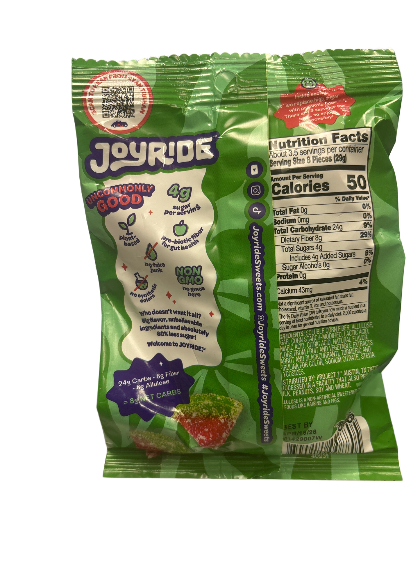 JOYRIDE Uncommon Candy Sour Watermelon Wedges 3.5OZ