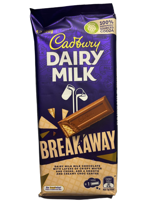 Cadbury Dairy Milk Breakaway Chocolate Bar 180G