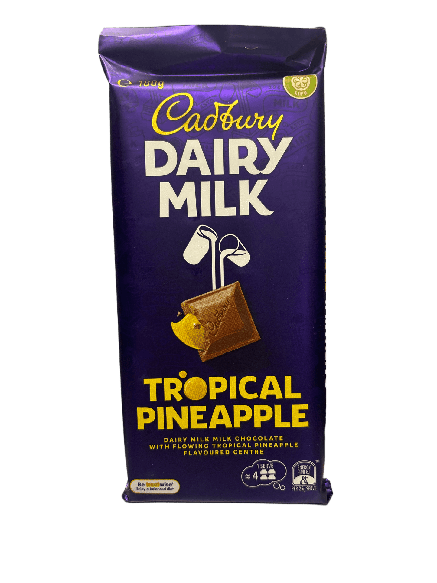 Cadbury Dairy Milk Tropical Pineapple Chocolate Bar 180G