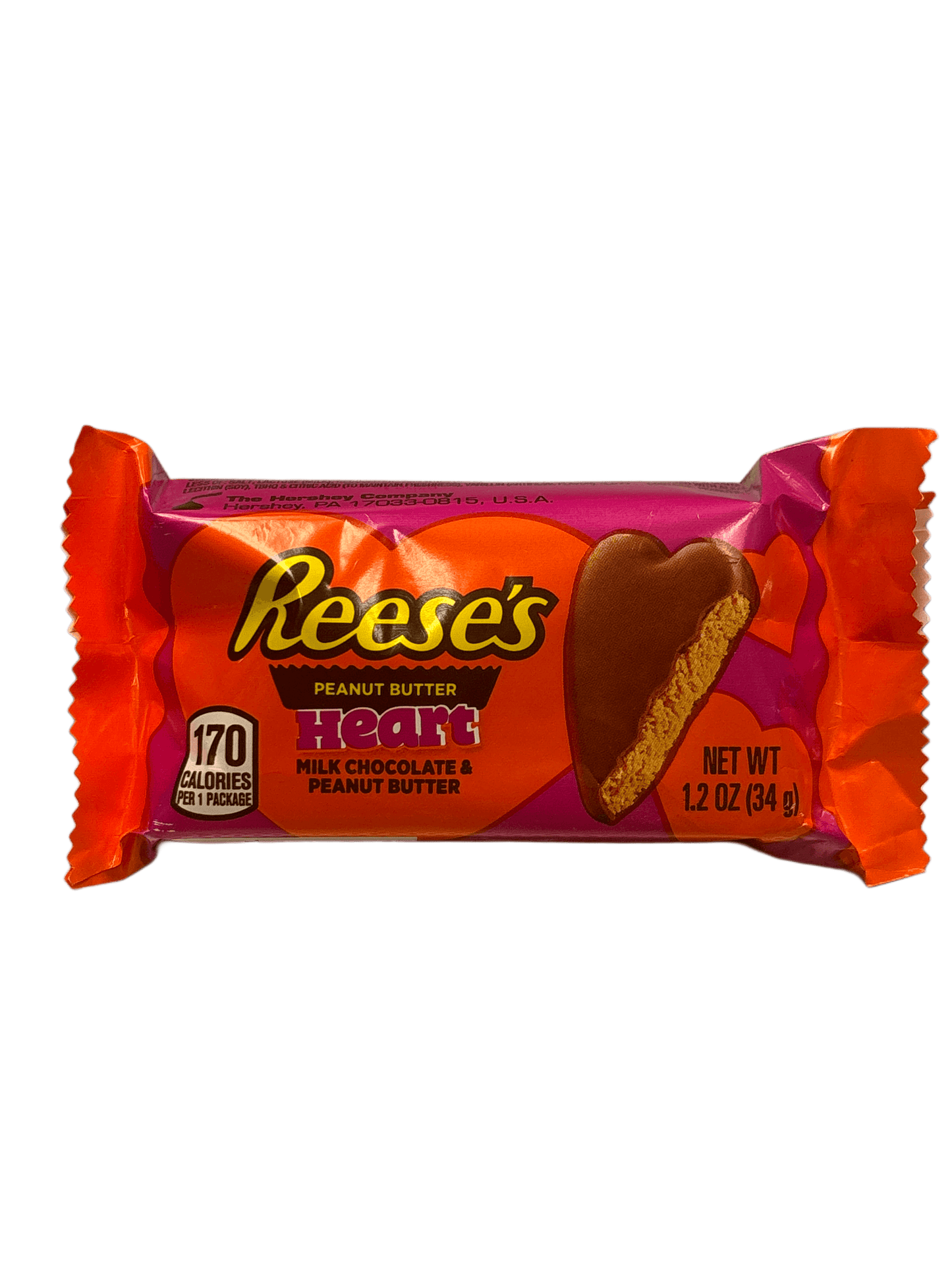 Reese's Peanut Butter Heart Valentines Milk Chocolate & Peanut Butter 1.2OZ