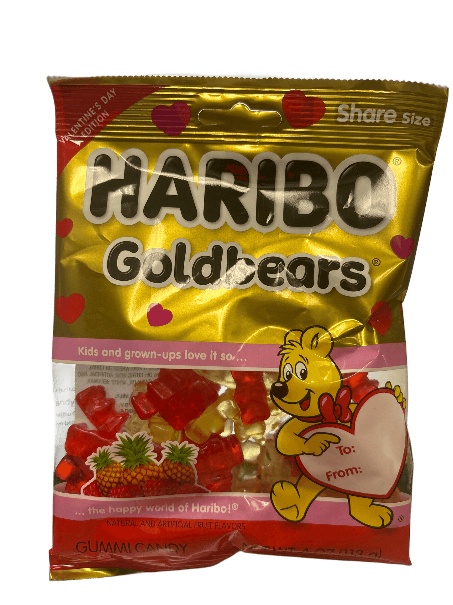 Haribo Goldbears Valentines Candy Bag 4OZ