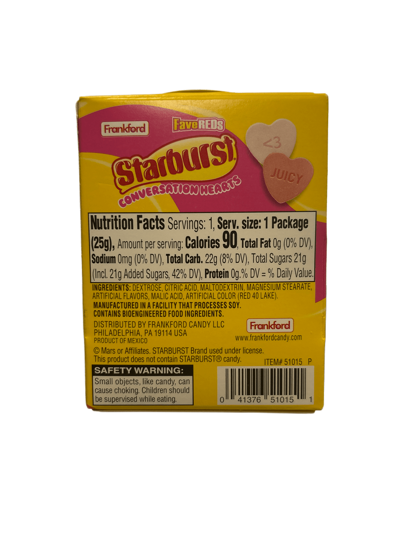 Starburst Valentines Conversation Hearts 0.88OZ