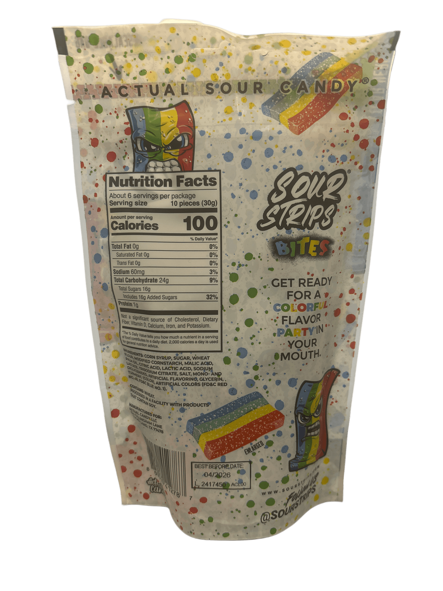 Sour Strips Bites Rainbow 6.35OZ