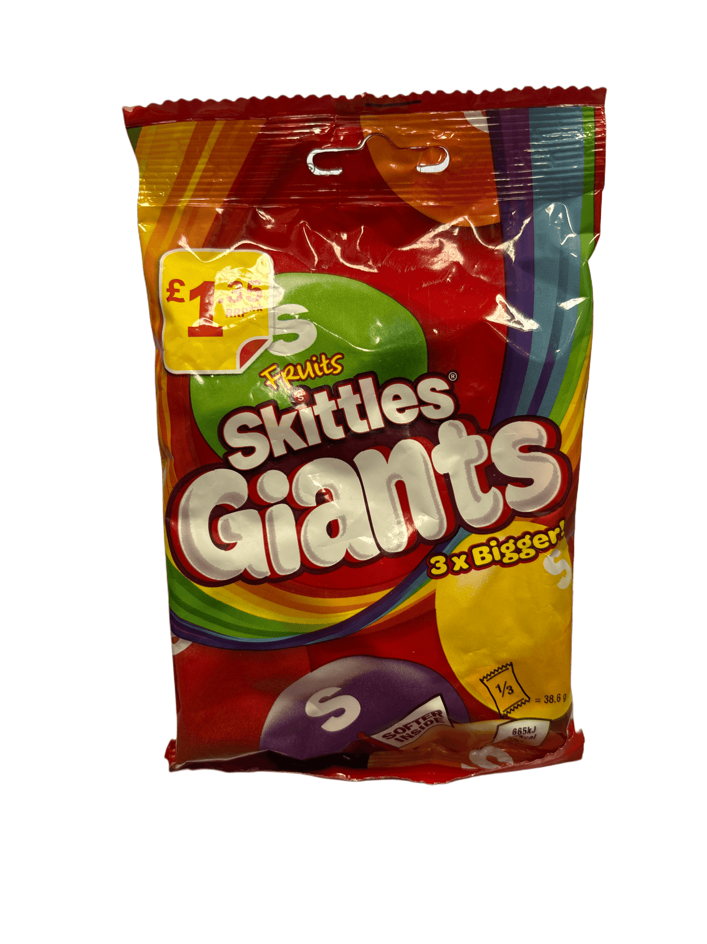 Skittles Fruits Giants Candy Bag 116G - U.K Edition