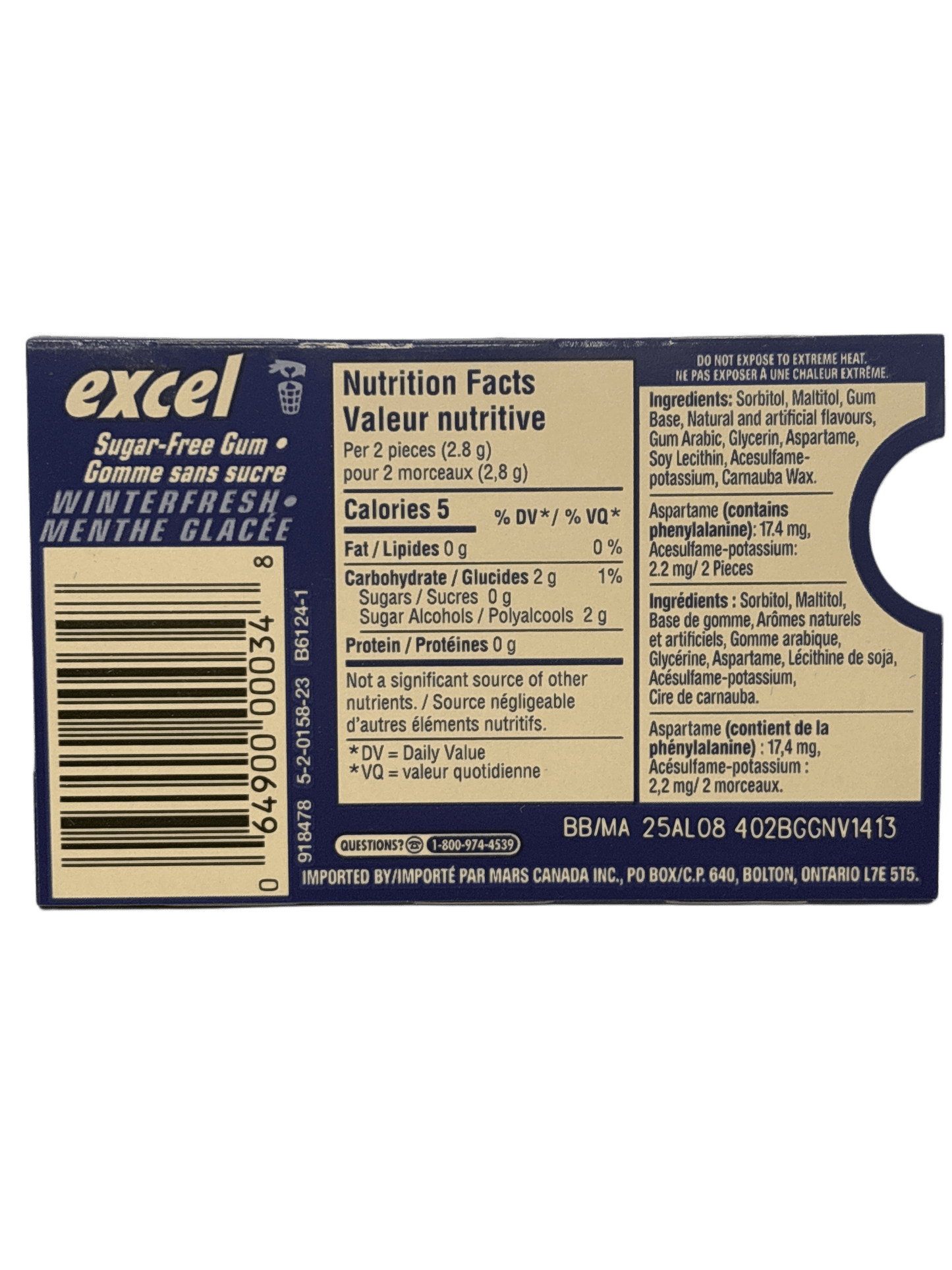 Excel Winter Fresh Gum 12 Pieces