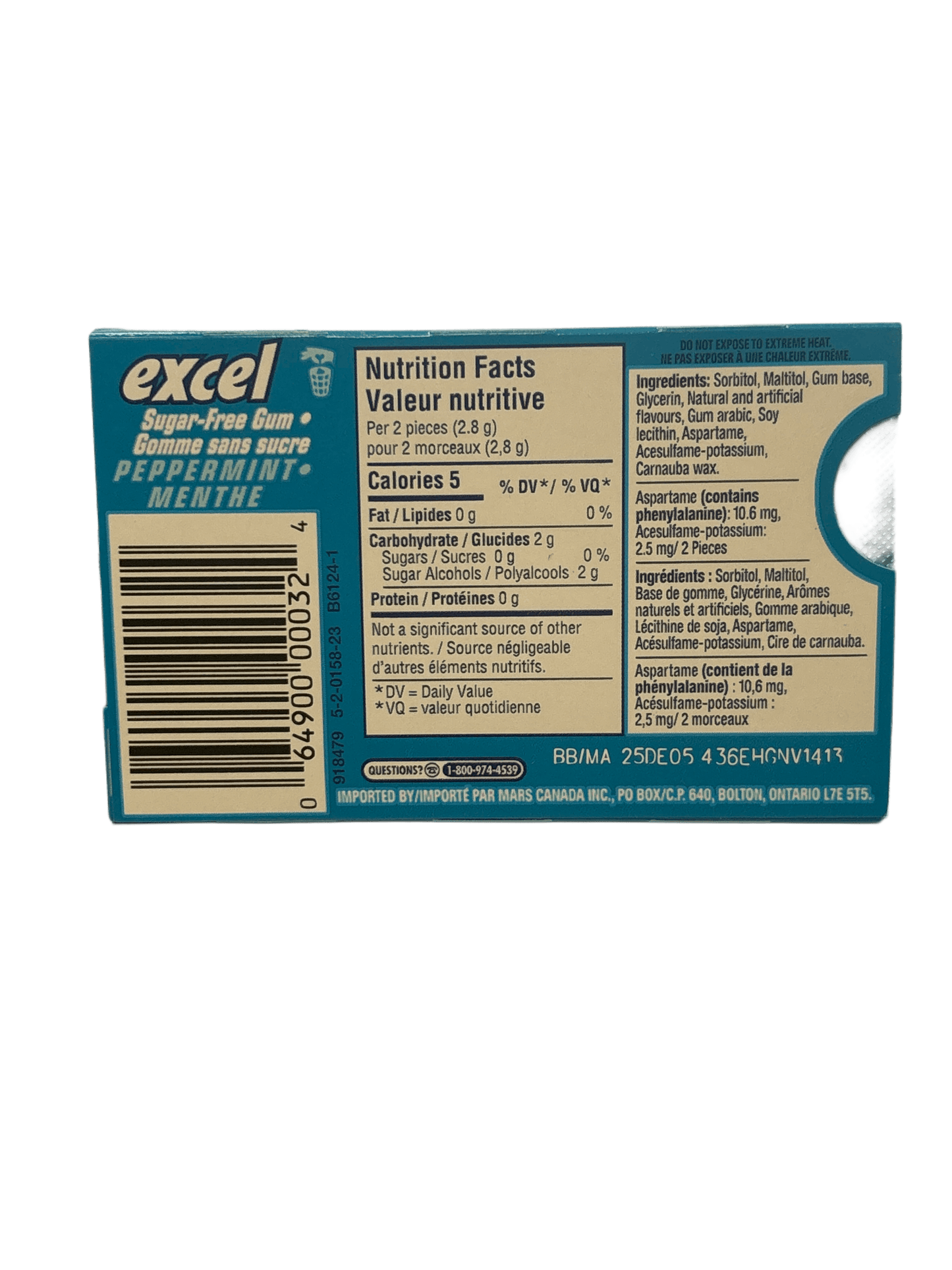 Excel Peppermint Gum 12 Pieces