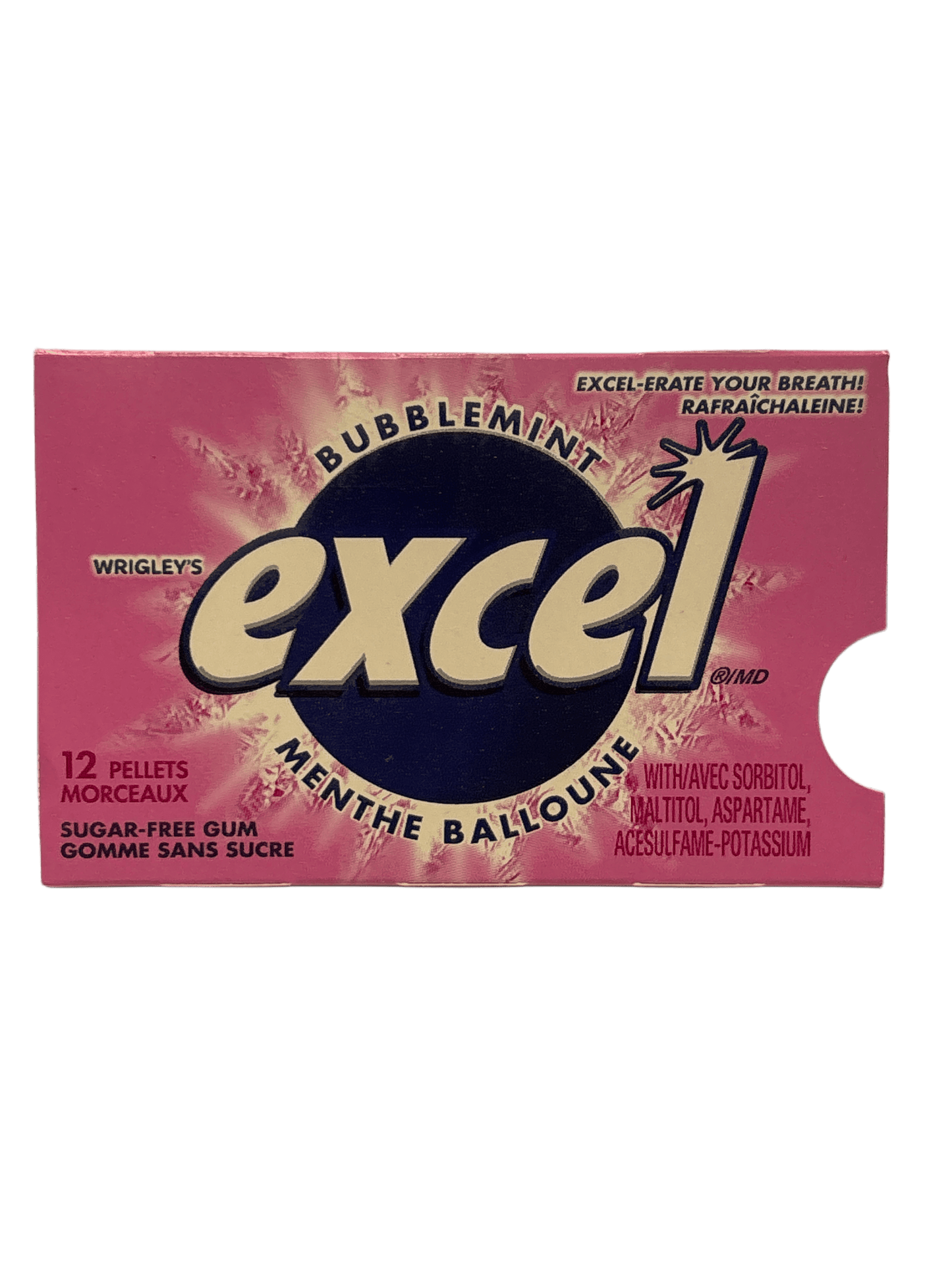 Excel Bubblemint Gum 12 Pieces