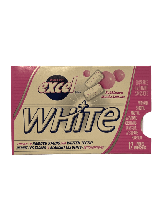 Excel White Bubblemint Gum 12 Pieces