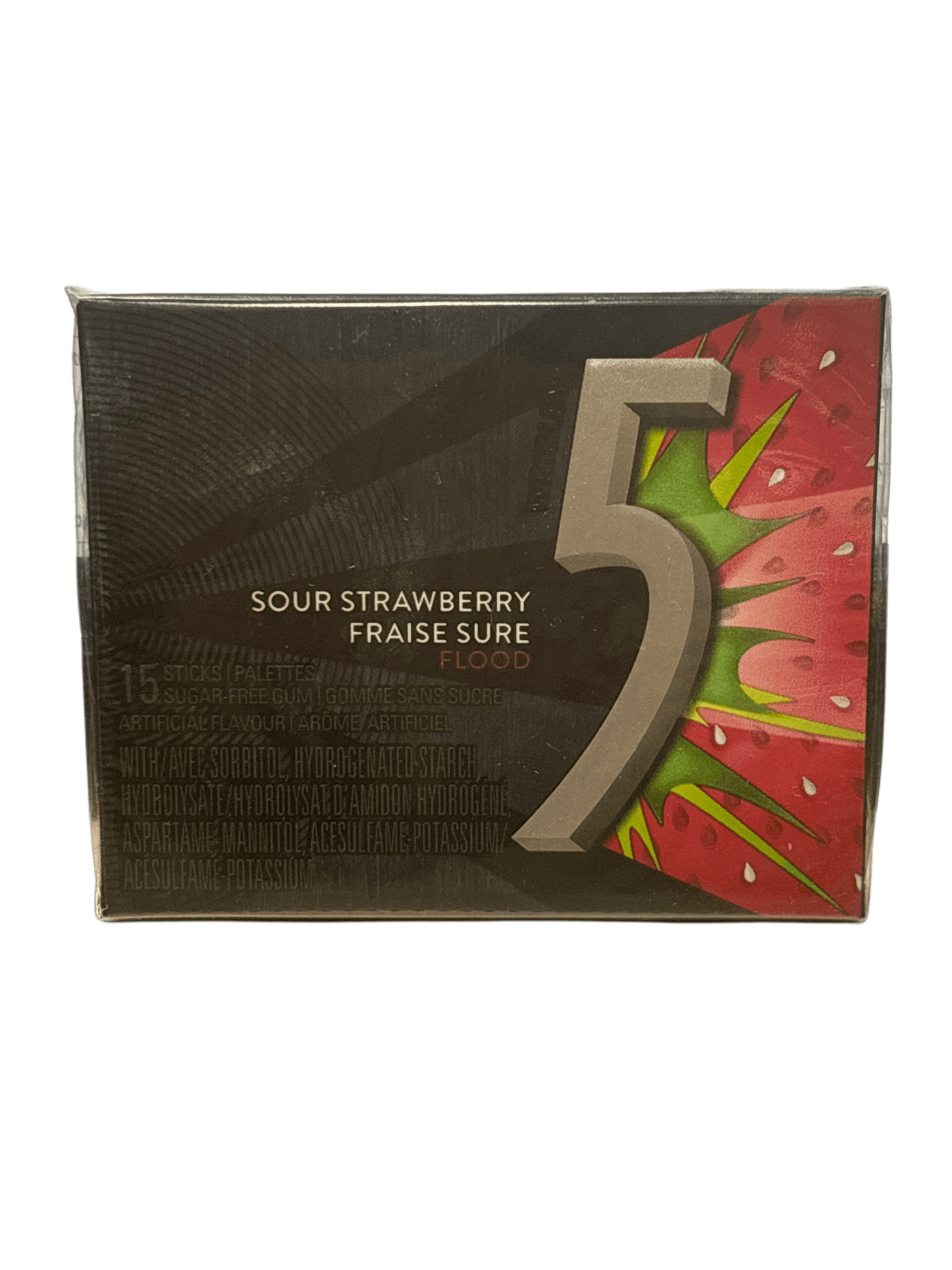 5 Gum Sour Strawberry 15 Pieces