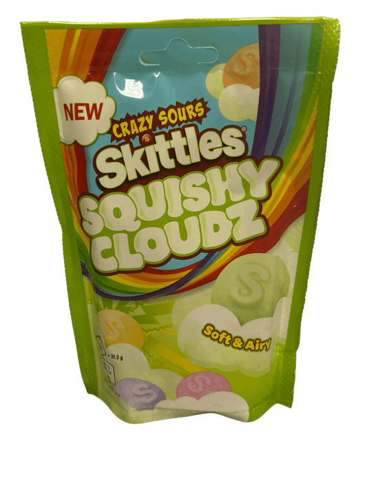 Skittles Crazy Sours Squishy Cloudz Candy Bag 94G BB 02/25