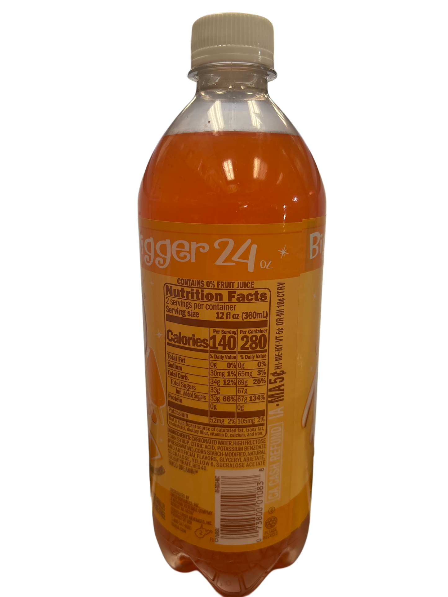 Faygo Orange Creme Soda Dreamin Bottle 710ML