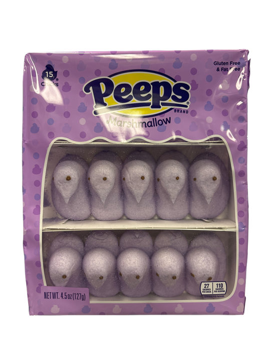 Peeps Marshmallow Lavender Easter Pack 15 Chicks