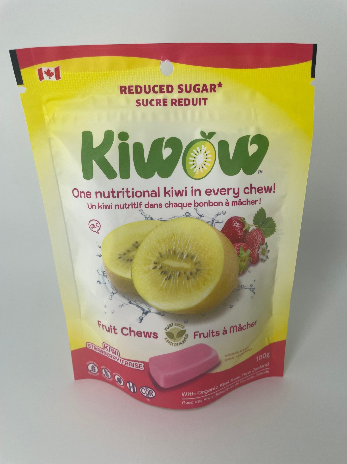 KIWOW Kiwi Strawberry Candy Bag 100G - Canada Edition