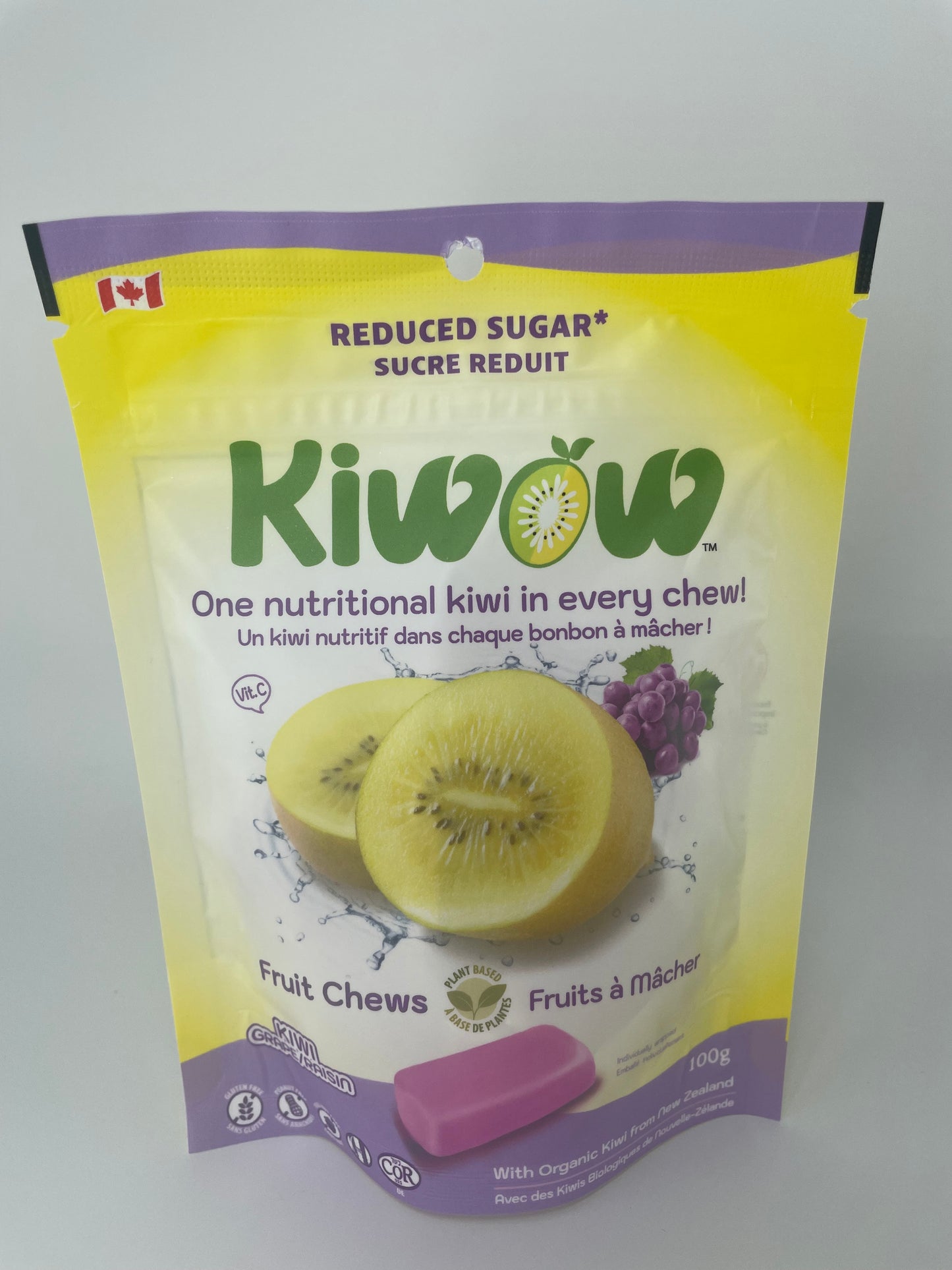 KIWOW Kiwi Grape Candy Bag 100G - Canada Edition