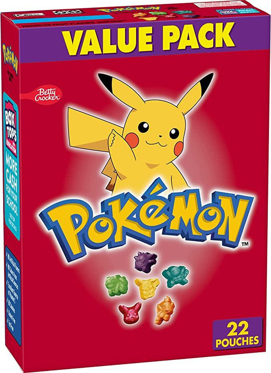 Betty Crocker™ Fruit Flavored Snacks Pokémon - 22 Pouches - Extreme Snacks