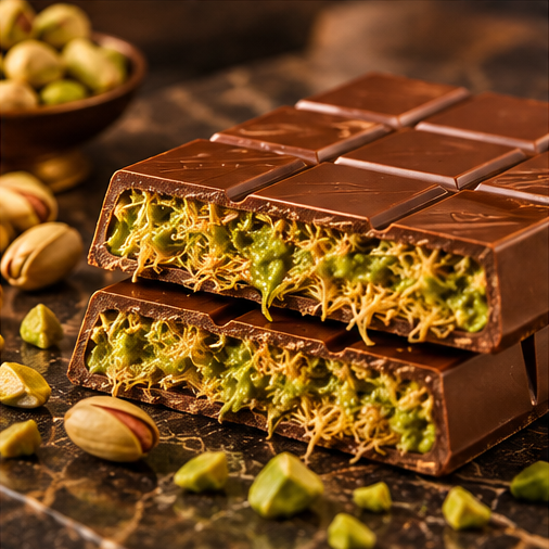 Chocovia Dubai Style 10 pack chocolate filling illustration promotional image