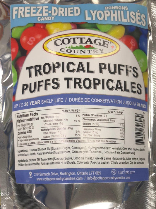 Cottage Country Freeze Dried Tropical Puffs Skittles - Extreme Snacks