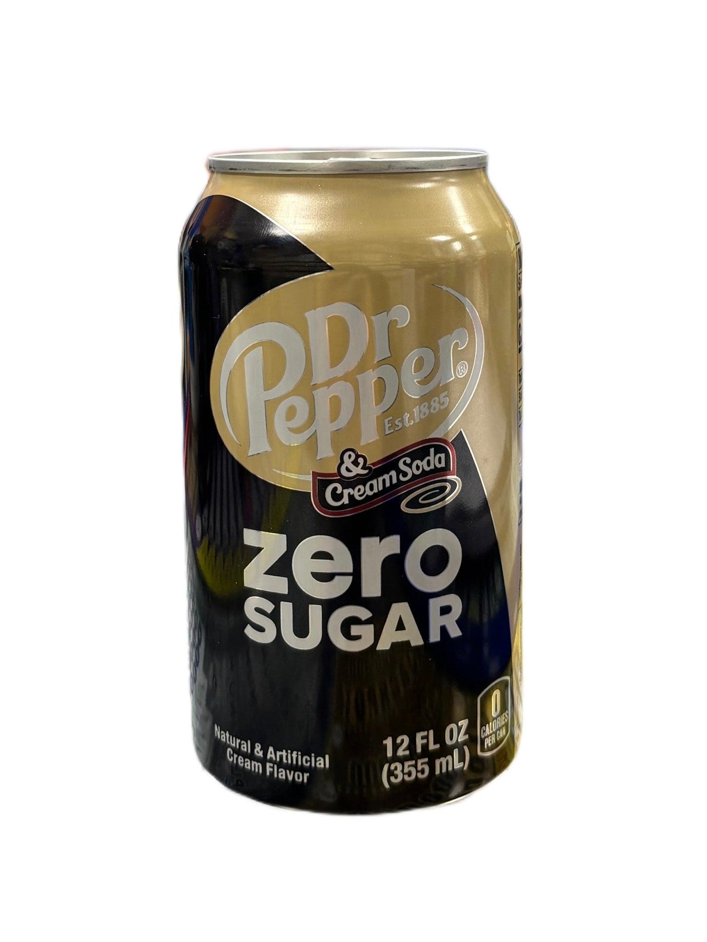 Dr. Pepper & Cream Soda Zero Sugar 12OZ - Extreme Snacks