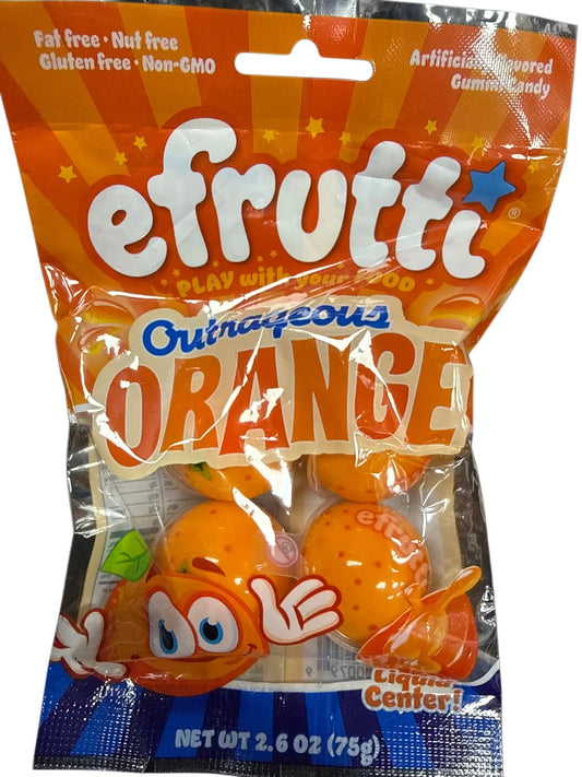 eFrutti Outrageous Orange Gummy Candy 75G China Edition front packaging 1