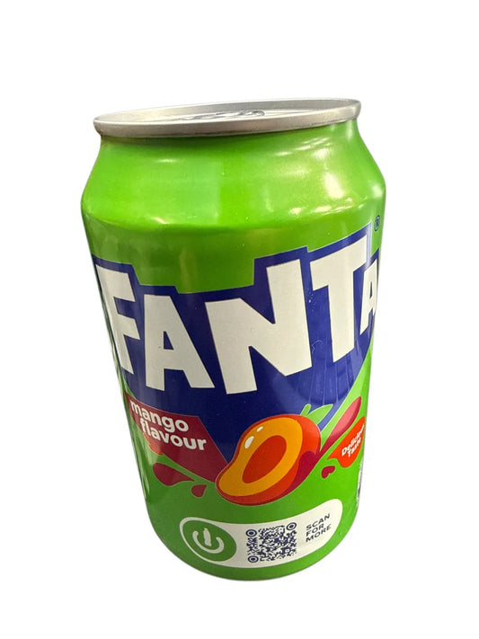 Fanta Mango Flavour 330ML U.K Edition front can design view 1