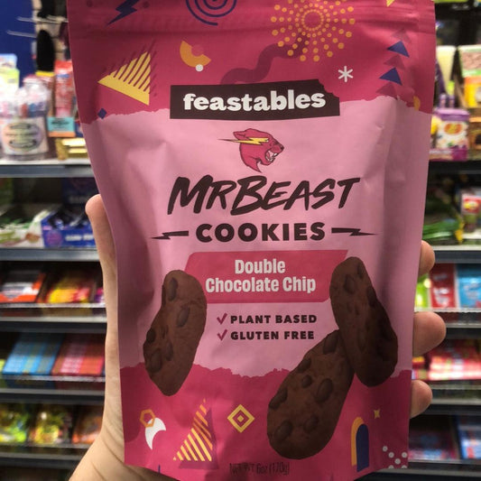 Feastables Mr. Beast Cookies - Double Chocolate Chip - Extreme Snacks