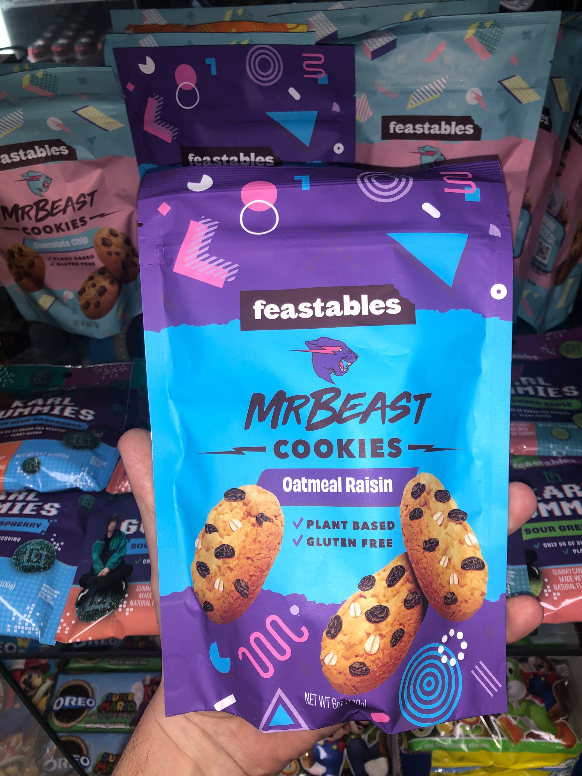 Feastables Mr. Beast Cookies - Oatmeal Raisin - Extreme Snacks