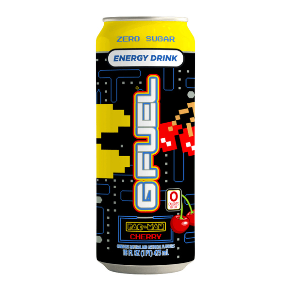 G Fuel Pac-Man Power Pellet Cherry Lollipop Energy Drink